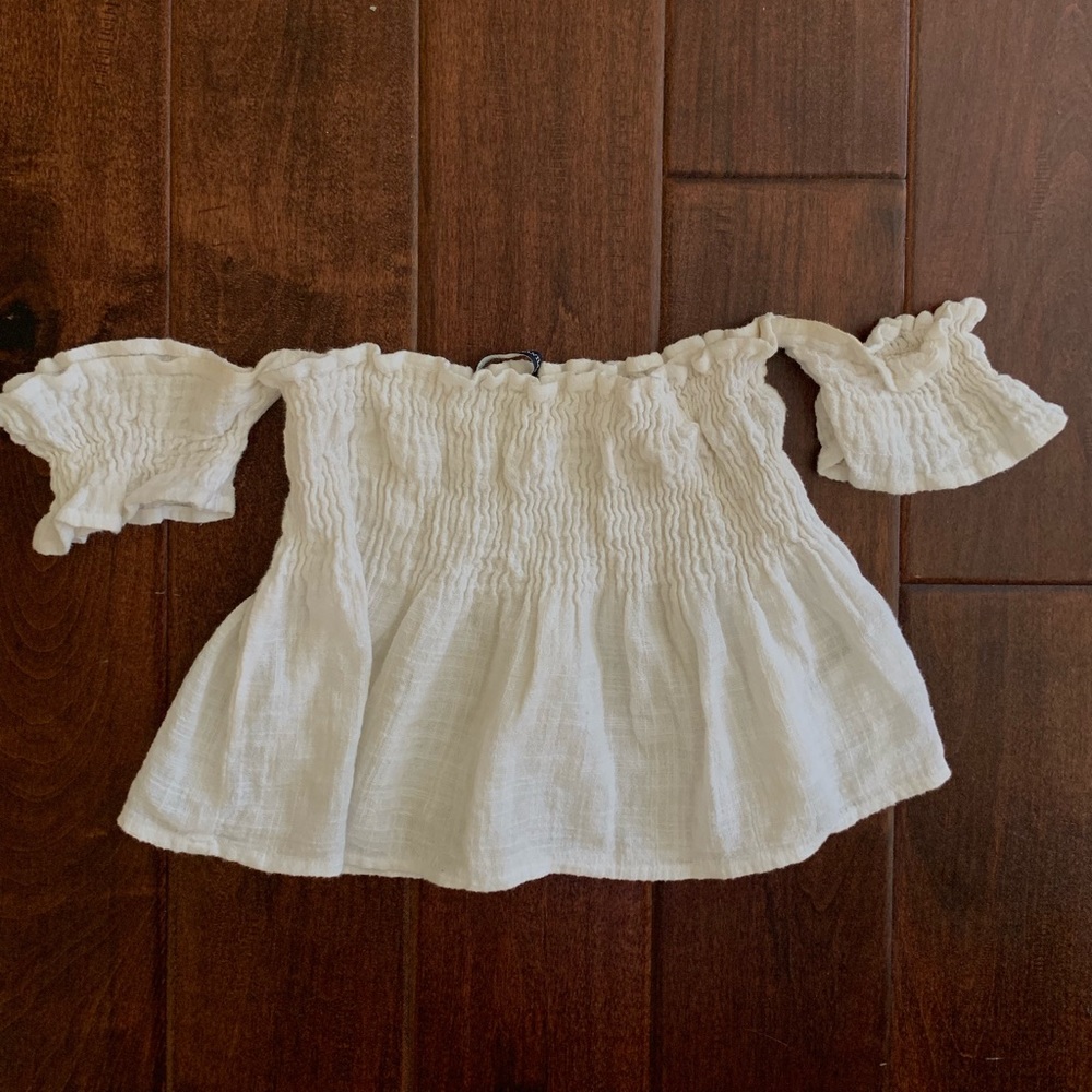 White off the shoulder top.